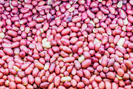 Peanuts in the box inside of the shop.
