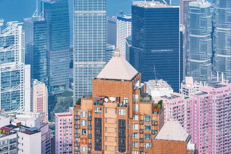 View of the downtown of Hong Kong.の写真素材