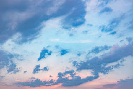 Amazing cloudscape on the sky at sunset time.