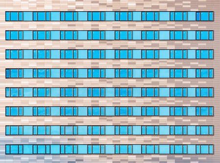 Exterior of the new office building at evening time.の写真素材