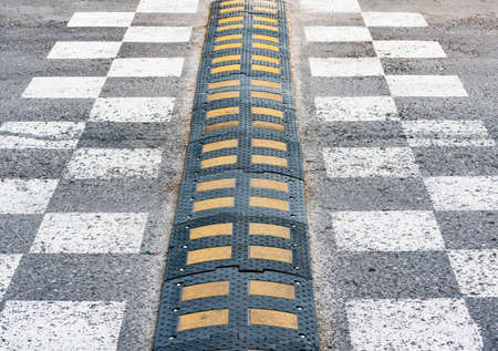 Traffic safety speed bump.の写真素材