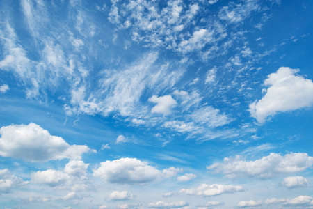 White clouds on the sky at day time.の写真素材