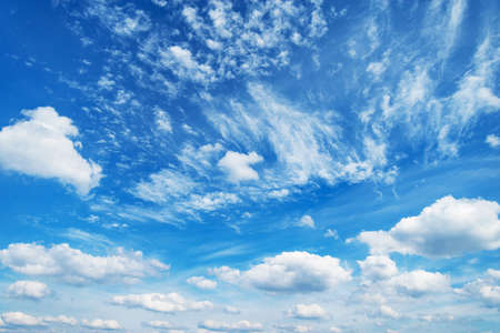 White clouds on the sky at day time.の写真素材