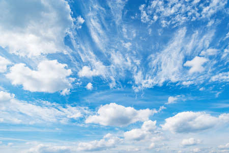 White clouds on the sky at day time.の写真素材