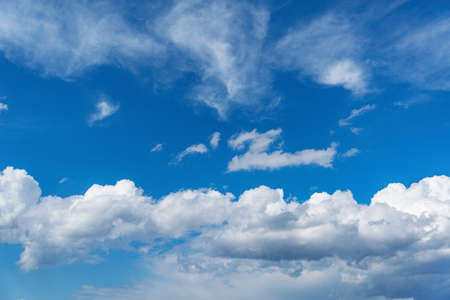 White clouds on the sky at day time.の写真素材