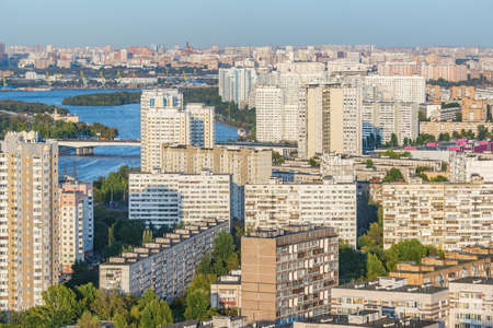 Aerial city view at day time. Moscow. Russia.の写真素材