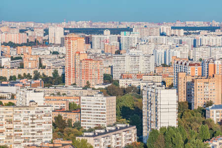 Aerial city view at day time. Moscow. Russia.の写真素材