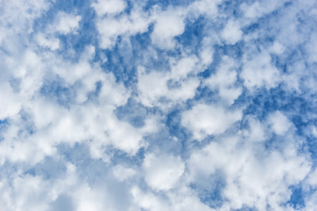 White clouds on the sky at day time.の写真素材