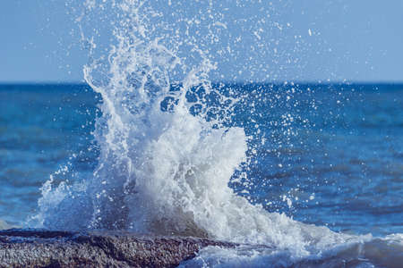 Wave of the sea water at sunny day time.の写真素材