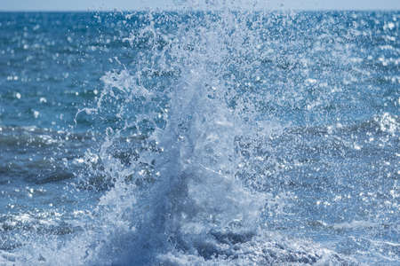 Wave of the sea water at sunny day time.の写真素材