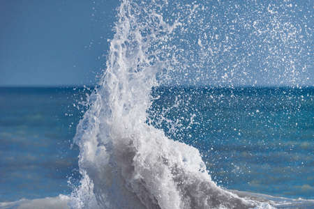 Wave of the sea water at sunny day time.の写真素材