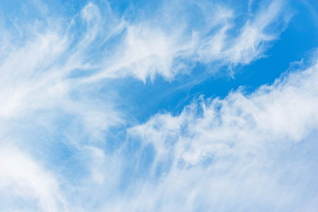 White clouds on the sky at day time.の写真素材