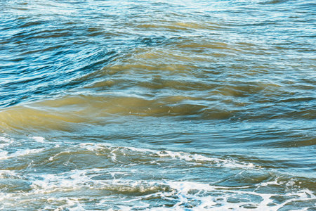 Wave of the water in the open sea.の写真素材