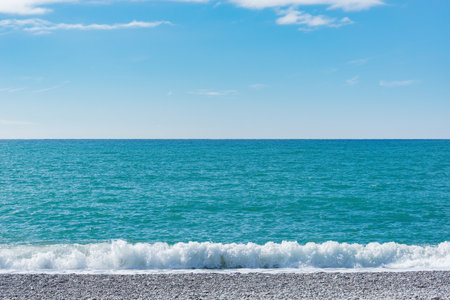 Sky over the surface of the sea at day time.の写真素材