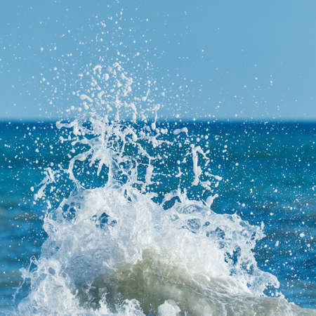 Wave of the sea water at sunny day time. Black sea.の写真素材