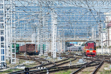 Day view of Adler railway station. Sochi. Russia.の写真素材