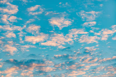 Amazing colorful clouds on the evening sunset sky.の写真素材