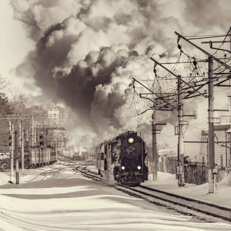 Retro train moves.の写真素材