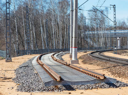 Construction site of the new railway line.の写真素材