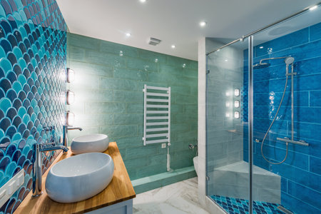 Moscow, Russia - September 23, 2020: Interior of the bathroom.のeditorial素材