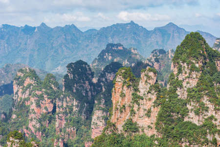 Colorful cliffs in Zhangjiajie Forest Park. China.の写真素材