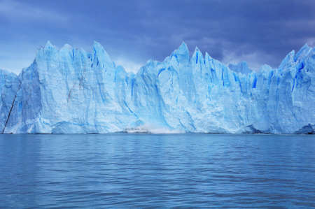 Edge of Perito Moreno glacier. Los Glaciares National park. Argentina.の写真素材