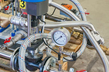 Machine parts inside of the factory.の写真素材