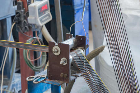 Making of electric cable on the machine.の写真素材
