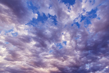 Amazing colorful clouds on the evening sunset sky.の写真素材