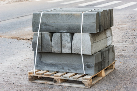 Border stones on the pallet.の写真素材