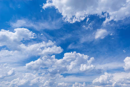 Clouds on the blue sky. Cloudscape at day time.の写真素材