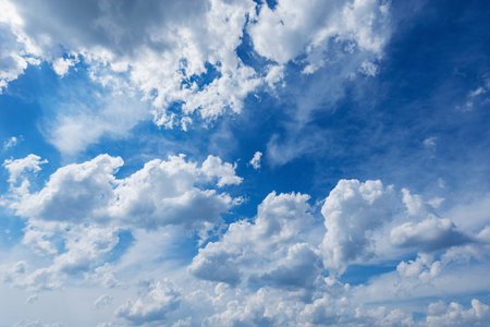 Clouds on the blue sky. Cloudscape at day time.の写真素材