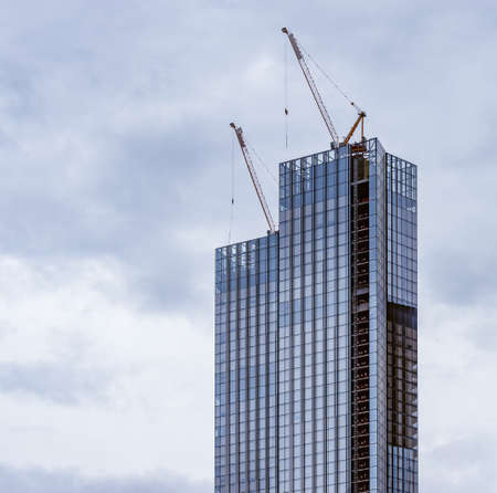 View of the construction site of the office building.の写真素材