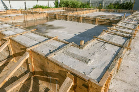 View of the construction site of the private house.の写真素材