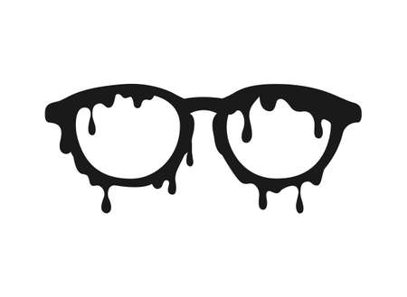 Man glasses on white. Vector illustration.のイラスト素材