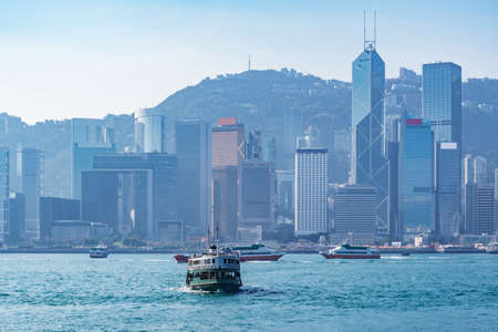 Day city view of Hong Kong island.の写真素材