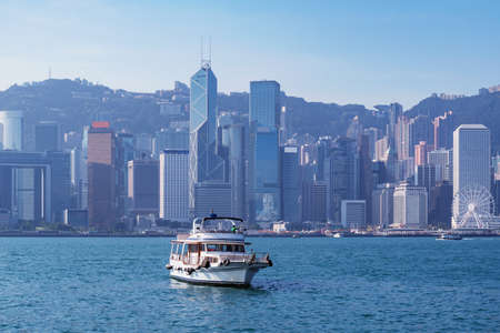 Day city view of Hong Kong island.の写真素材