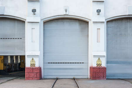 Gates of the locomotive depot.