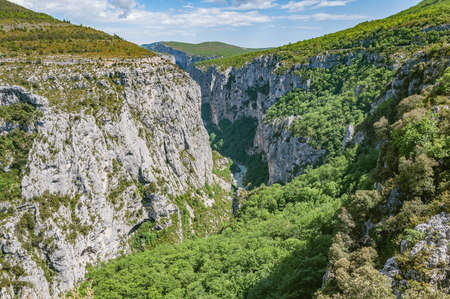 Summer view of Verdon gorge. provence. France.の写真素材