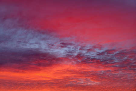 Amazing cloudscape on the sky at sunset time after rain.の写真素材