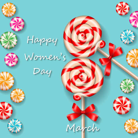 Greeting card for Women's day. vector illustration.のイラスト素材