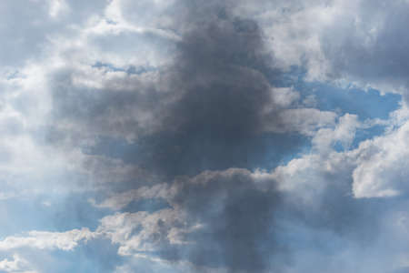 Smoke on the sky background at day time.