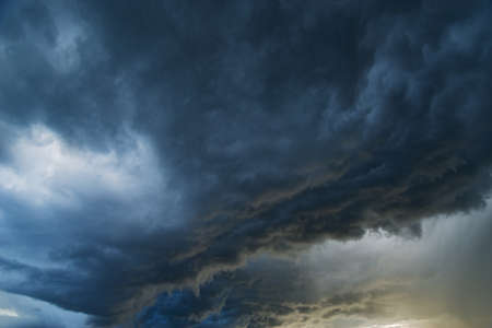 Evening sunset cloudscape after the thunderstorm.の写真素材