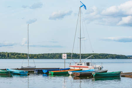 Boats by the pier.の写真素材