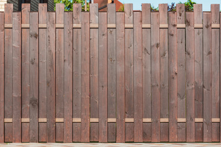 Metal fence by the house.の写真素材