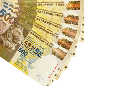 Different Hong Kong money bank notes background.の写真素材