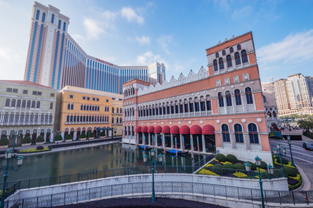 Macau - December 18, 2016: Exterior of Venetian Casino.のeditorial素材