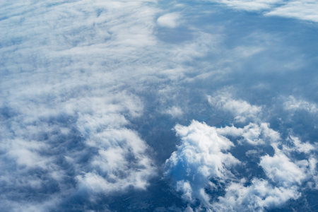 Clouds view from the airplane window.の写真素材