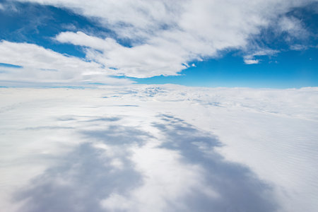 Clouds view from the airplane window.の写真素材