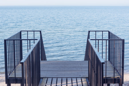 Above the sand sea coast.
